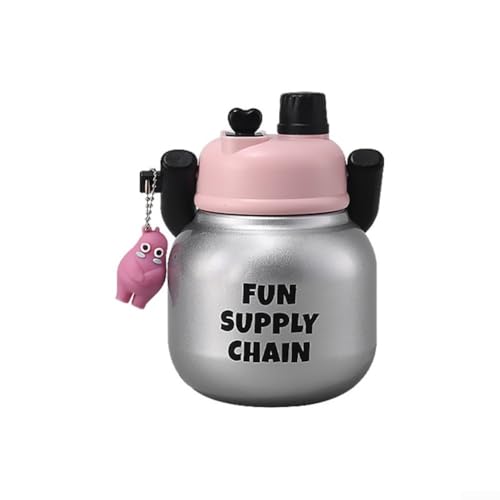 Wanderlust Ready - Nehmen Sie die zuverlässige 680 ml Edelstahlflasche mit großem Bauch überall hin (Silbergrau) von Fauhapyway