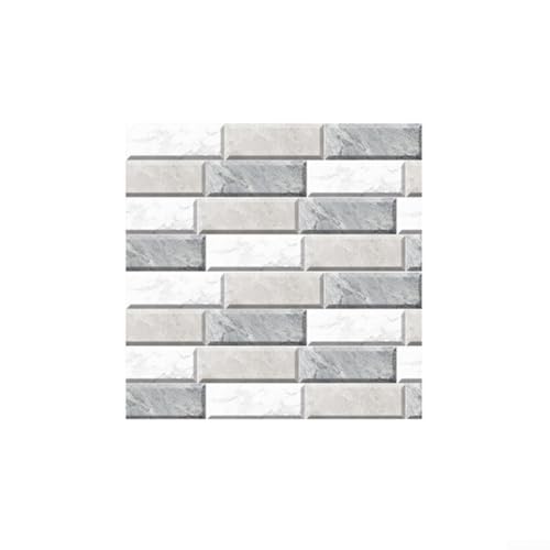 Wandfliesen-Aufkleber im Vintage-Stil, PVC, 10 Stück, dekorative Lösung für schnelles Aufrüsten von Bad und Küche (20 x 20 cm) von Fauhapyway