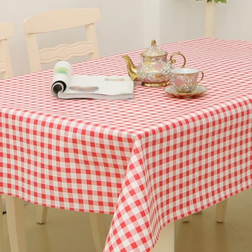 Wasserdichte und ölbeständige rechteckige Tischdecke, geeignet für Ess- und Couchtische, lang anhaltender Schutz und einfache Wartung (rote Box) von Fauhapyway