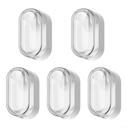 Zahnbürstenhalter 5er Set mit automatisch schließenden Abdeckungen, perfekt für Bad und Reise (weiß) von Fauhapyway