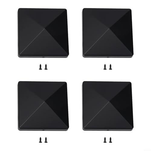 Zaunpfostenkappe für 10,2 x 10,2 cm Holzzäune, aus wetterbeständigem ABS-Kunststoff für den Außenbereich (4 Stück) von Fauhapyway