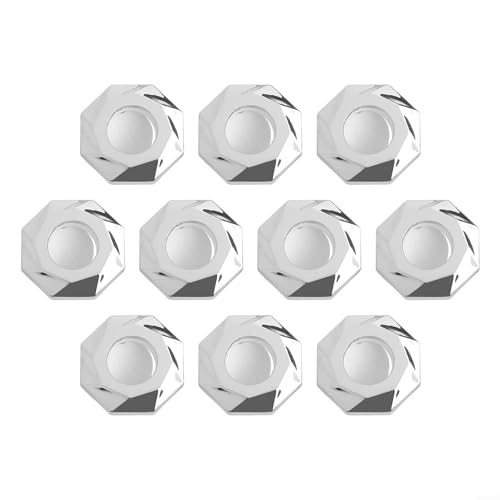 Zuverlässige Überlaufabdeckungen für Waschbecken, 10 Stück, mit Schließventilen für eine saubere Umgebung um Waschbecken (Silber) von Fauhapyway