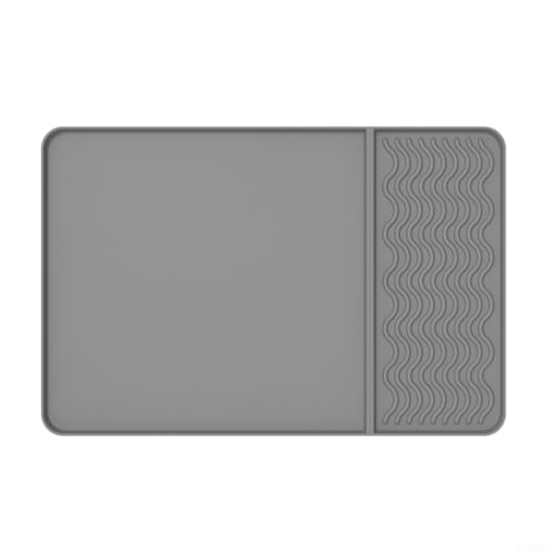 Zweiteilige Kaffeematte und Abtropfmatte für platzsparende Küche (grau) von Fauhapyway