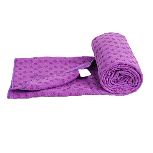 Fauhsto Yoga Handtücher für Yogamatte,rutschfeste Pilates Handtücher - 183 cm x 61 cm-Mikrofaser Hot Yoga Handtuch, Ashtanga Yoga Handtuch - Super Saugfähig, Schnelles Trocknen - Frei Tragetasche von Fauhsto