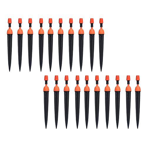 Fauitay 20 Multifunktionspraxis -Sprühdripfers Einstellbare Bewässerungszerstäubungs -Sprinkler Tropfbewässerungssystem Einstellen (Orange) von Fauitay