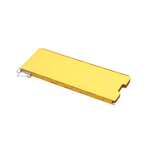 Fauitay 8 Tafel Herd Windschutzscheibe, Faltbare Campingofen Windschutzscheibe Im Freien Camping -Accessoire Kochgaswind Aluminium Herd Windschutzscheibe (Gelb) von Fauitay