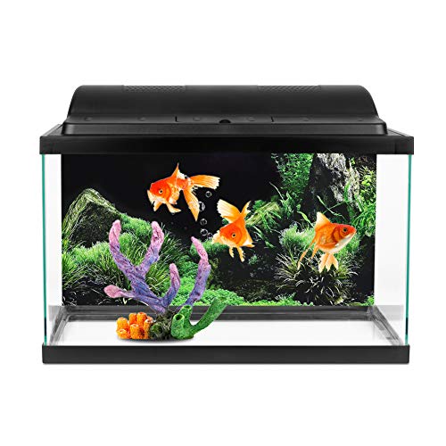 Fauitay Aquarium Hintergrundfolie, Aquarium Rückwandfolie, Aquarium Folie Rückwand, 3D-Effekt Meeresboden Wasser Gras Poster PVC Aquarium Aquarium Hintergrund Wandbild Dekorative (91 * 50cm) von Fauitay