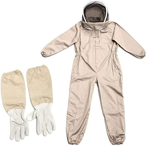 Fauitay Bienenanzug Bienenzucht Bienenanzug mit Handschuhen Bienenzucht Schutzanzüge Imkeranzug Bienenzüchter Ausrüstung Overalls Bienen Outfit (A) von Fauitay