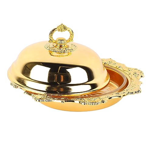 Fauitay Butter Dish Round Vintage Decorative Butter -Servierplatte mit Deckel für Kühlschrank Arbeitsplatte Hochzeitsfeier von Fauitay