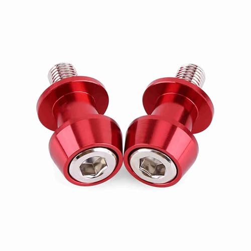 Fauitay CNC Swing Arm Spool, Aluminiumlegierung Motorrad CNC Aluminiumlegierung Swing Arm Spool Slider Stand Swingarm Spulen (8mm rot) von Fauitay