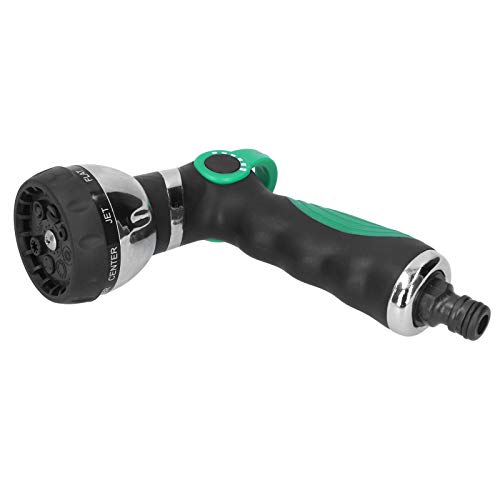 Fauitay Gartenschlauchspray-Düse Nicht-Rutsch 8 Verstellbare Muster Wassersprühgerät Schnellverbindungs-Kit (Wasserpistole + 4-Punkte-Schnellanschluss Set) von Fauitay