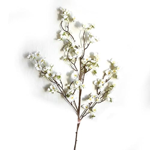 Fauitay Künstliche Kirschblütenzweige, 4 Zweige, Dekorative Blume, Lebensechte Kirschblütenzweige, Dekor, 97 cm (Weiss) von Fauitay