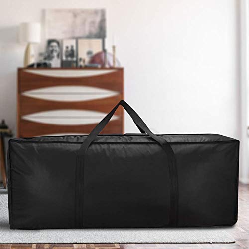 Fauitay Möbelspeicherbeutel, Schwarzer 210d Oxford Dust Proof Patio Pushion Lagerbeutel Wasserdichtes Veranda -Beutel mit Kleinem Tragbeutel für Möbelabdeckungen (122*39*55) von Fauitay