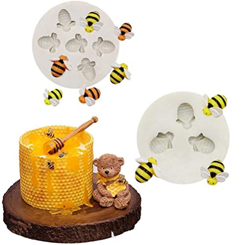 Schimmel Silikonformen 9 * 9 * 2 Biene Silikonform Waben Fondant Kuchenform Bienenstock Backformen Kuchen Dekorieren Form Cupcake Süßigkeiten von Fauitay