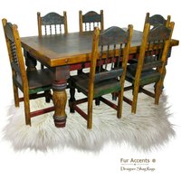 Weißer Rechteckiger Zottelteppich - Schaffellteppich Luxus Kunstfell Zottelweich Raumgröße Handgefertigte Designer Pelz Teppiche Mit Pelzakzenten Usa von FauxFurRugs