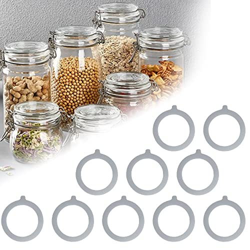 Favengo 10 Stk Silikon Einkochringe Dichtring 68x94 mm Dichtring für Einmachgläser Einkochringe Silikon Einkochringe Auslaufsicher Silikon Einkochringe Dichtring Einmachring Jar Seals Rings von Favengo