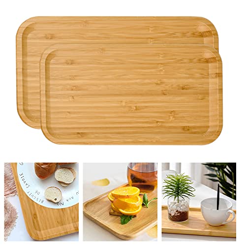 Favengo 2 Stück Bambus Tablett Rechteckig Bambustablett Deko Bambus Serviertablett Bambus Tablett Servierbrett Untersetzer Untertasse Rechteck Umweltfreundliches Holztablett Robust Holz Teller Favengo 2 Stück Bambus Tablett Rechteckig Bambustablett Deko Bambus Serviertablett Bambus Tablett Servierbrett Untersetzer Untertasse Rechteck Umweltfreundliches Holztablett Robust Holz Teller von Favengo