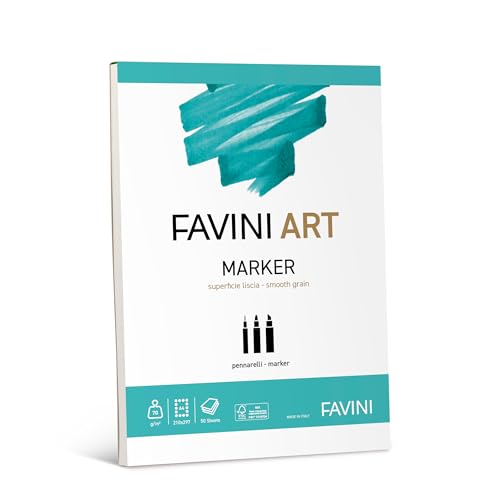 FAVINI Art Block Collato Marker Grammatur 70 g/m² Blätter 50 Format 21 x 29,7 cm A4 von Favini