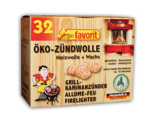 Favorit 1228 Öko-Zündwolle Anzünder, 32 Stück von Favorit