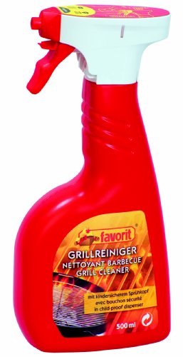 Favorit 1230 Grillreiniger 500 ml; entfettet, reinigt und verleiht Glanz, ideal für Rost und Grill; Sprühflasche mit kindersicheren Verschluss; entfernt Fett und Öl rückstandslos von Favorit