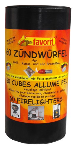 Favorit Anzündwürfel 60 Stück in der Dose (einzeln verpackt) von Favorit