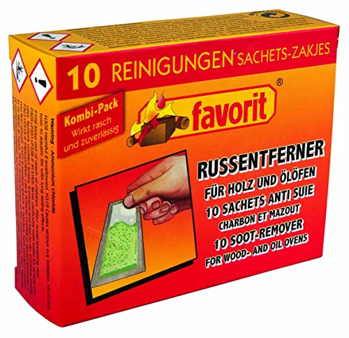 Favorit 1268 Hochleistungs-Entrusser für Kamin, Kachel- und Ölofen, 10-er Beutel von Favorit