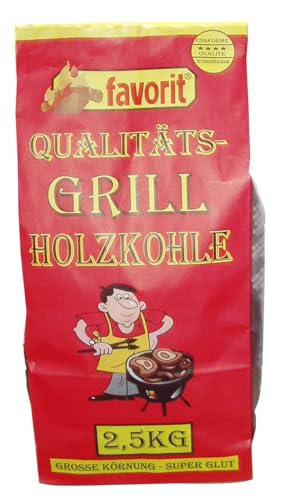 Favorit 4321740 2500 Grill-Holzkohle 2.5 kg von Favorit