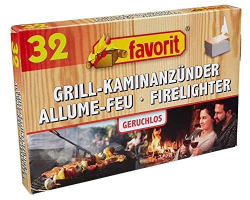 Favorit Grill- und Kaminanzünder 32er Pack geruchslos von Favorit