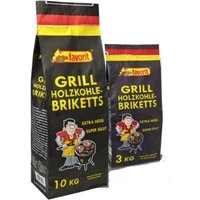 Favorit - Grillbriketts 3 kg Sack Holzkohlebriketts aus Holzkohlenstaub gepresst von Favorit