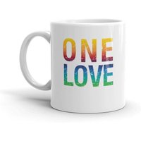 Eine Liebe Regenbogen Inspirierende Botschaft Zitat Becher von FavoriteMusicLyrics