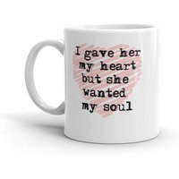 Ich Gab Ihr Mein Herz, Aber Sie Wollte Meine Seele Musik Zitat Dylan Becher von FavoriteMusicLyrics