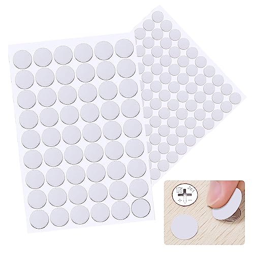 194 Stück Schraubenabdeckung rund Selbstklebende Abdeckkappen, 12mm/21mm Weiss Schraubenabdeckung Aufkleber für Wandschränke, Möbel Schrank Tür, Schreibtische, Möbel Reparaturen von Favson