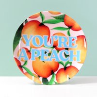 You're A Peach Teller - 21 cm Keramikteller von FawnAndThistle