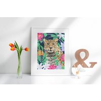 Leopard Print, Amur Kunstdruck, Wandkunst, Illustration, Dschungel Kunst, Bilder Für Wandcollage von FawnAndFlo