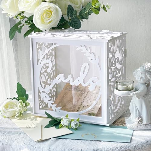 Fayavoo Wedding Card Box for Reception, PVC Gift Card Box Holder with Slot and Acrylic Window Birthday Graduation Party Decorations Fayavoo Wedding Card Box for Reception, PVC Gift Card Box Holder with Slot and Acrylic Window Birthday Graduation Party Decorations von Fayavoo