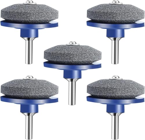 Fayelong 5 Packungen Rasenmäher Klingenschärfer Universal Verschleißfeste Qualität Doppelschicht Korund Rasenmäher Klingenschärfer für jedes Power Drill Handbohrer von Fayelong