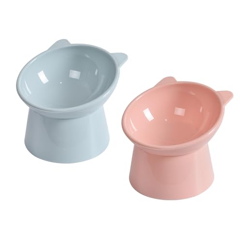 2 Stück Futternapf Katze, Anti-Erbrechen Katzennäpfe, Katzennapf Erhöht mit Ständer, Zur Aufbewahrung von Futter und Wasser, ideal für Haustiere, Katzen und Welpen 2 Stück Futternapf Katze, Anti-Erbrechen Katzennäpfe, Katzennapf Erhöht mit Ständer, Zur Aufbewahrung von Futter und Wasser, ideal für Haustiere, Katzen und Welpen von Fayemint
