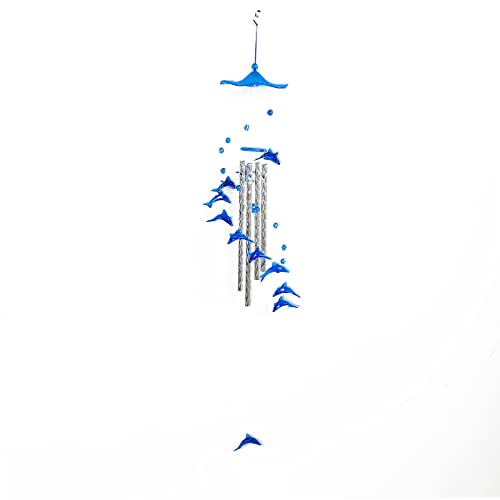 Delphin Windspiele, Blau Windspiele, Metall Wind Chimes Klangspiel, Aluminiumrohre Windspiele, für Die Innen Garten und Außendekoration von Balkontraufen von Fayemint