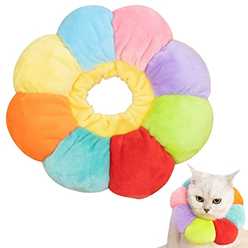 Fayemint Haustier Schutzkragen, Weich Katze Schutzkragen, Verstellbare Katzenhalsband, Bunt, für Haustiere Katzen Hunde Welpen Kätzchen Nach Operation und Verletzungen von Fayemint