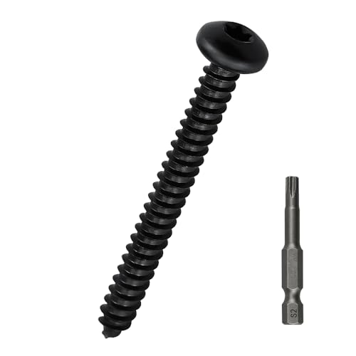 #10 x 2 schwarze Torx-Flachkopf-Blechschrauben, 50 Stück, 304 Edelstahl 18–8, selbstschneidende Schrauben für Metall, Holz und Kunststoff, schwarz beschichtet, Stern-/Torx-Bit im Lieferumfang #10 x 2 schwarze Torx-Flachkopf-Blechschrauben, 50 Stück, 304 Edelstahl 18–8, selbstschneidende Schrauben für Metall, Holz und Kunststoff, schwarz beschichtet, Stern-/Torx-Bit im Lieferumfang von Fayeploo