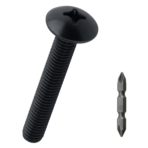 100 Stück M3-0,5 x 30 mm Flachkopf-Maschinenschrauben, 100 Stück, Edelstahl 304 (18–8), schwarz oxidbeschichtet, Kreuzschlitz, Fayeploo (mit Kreuzschlitz-Bit) von Fayeploo