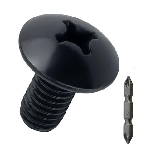 100 Stück M3-0,5 x 8 mm Flachkopf-Maschinenschrauben, 100 Stück, Edelstahl 304 (18–8), schwarz oxidbeschichtet, Kreuzschlitz-Antrieb, Fayeploo (mit Kreuzschlitz-Bit) von Fayeploo
