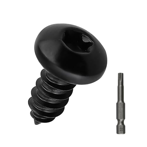 #6 x 3/8 Zoll schwarze Torx-Blechschrauben mit Flachkopf-Blechschrauben, 100 Stück, 304 Edelstahl 18–8, selbstschneidende Schrauben für Metall, Holz und Kunststoff, schwarz beschichtet, Stern #6 x 3/8 Zoll schwarze Torx-Blechschrauben mit Flachkopf-Blechschrauben, 100 Stück, 304 Edelstahl 18–8, selbstschneidende Schrauben für Metall, Holz und Kunststoff, schwarz beschichtet, Stern von Fayeploo