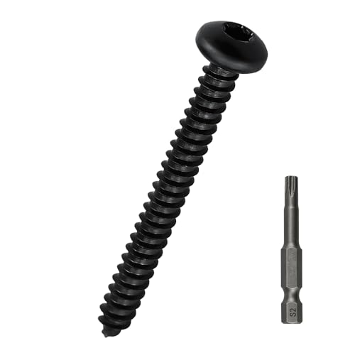 #6 x 3,8 cm schwarze Torx-Blechschrauben mit Flachkopf-Blechschrauben, 304 Edelstahl 18–8, selbstschneidende Schrauben für Metall, Holz und Kunststoff, schwarz beschichtet, Stern-/Torx-Bit im #6 x 3,8 cm schwarze Torx-Blechschrauben mit Flachkopf-Blechschrauben, 304 Edelstahl 18–8, selbstschneidende Schrauben für Metall, Holz und Kunststoff, schwarz beschichtet, Stern-/Torx-Bit im von Fayeploo