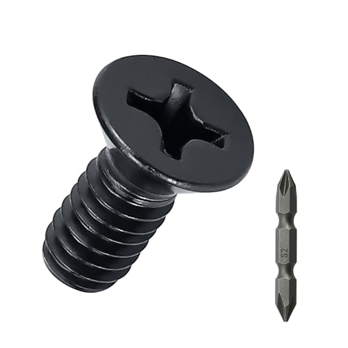 M5–0,8 x 10 mm Kreuzschlitz-Maschinenschrauben, 100 Stück, Edelstahl 304 (18–8), schwarz beschichtete Senkkopfschrauben, Fayeploo (mit Kreuzschlitz-Bit) von Fayeploo