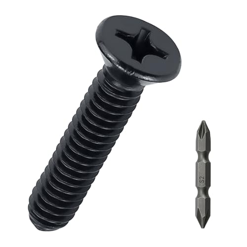 M5–0,8 x 25 mm Kreuzschlitz-Maschinenschrauben, 100 Stück, Edelstahl 304 (18–8), schwarz beschichtete Senkkopfschrauben, Fayeploo (mit Kreuzschlitz-Bit) von Fayeploo