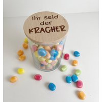 Abschiedsgeschenk Glas Deckel Aus Holz Ihr Seid Der Kracher - Geschenk Für Lehrer/Lehrerin Erzieherin Erzieher Kollegen Freunde von Fayfila