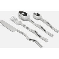 Fazeek Wave Cutlery - 18/10 Silver. 4 Piece Set Silver von Fazeek