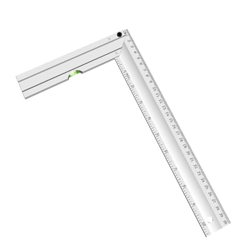 Exact 305 mm Holzarbeiterwinkel mit Messskala und Wasserwaagen, ideal für Werkstatt, genaue Aufgaben, Baustellenmesswerkzeug von Fazvncv