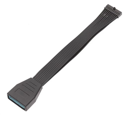 Fazvncv USB 3.0 Header-Verlängerungskabel, niedrig, USB 3.0, interner 19/20-poliger Header-Extender, Motherboard-Adapter von Fazvncv